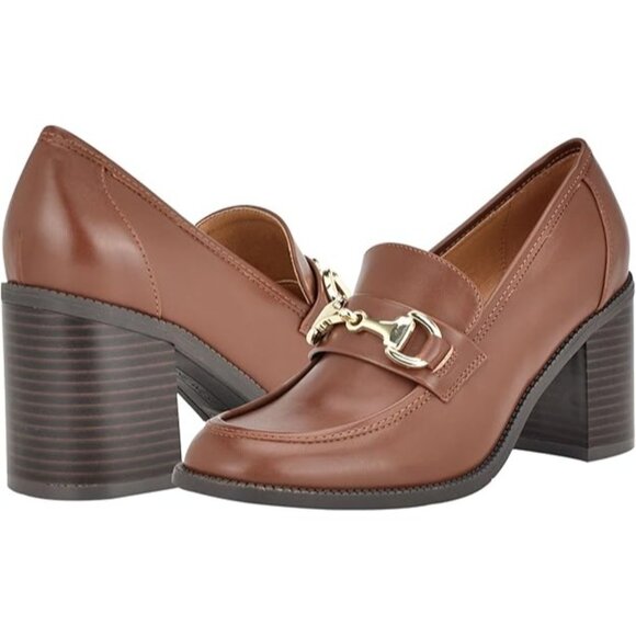 Nine West Brown Loafers with Gold Accent - Picture 5 of 5